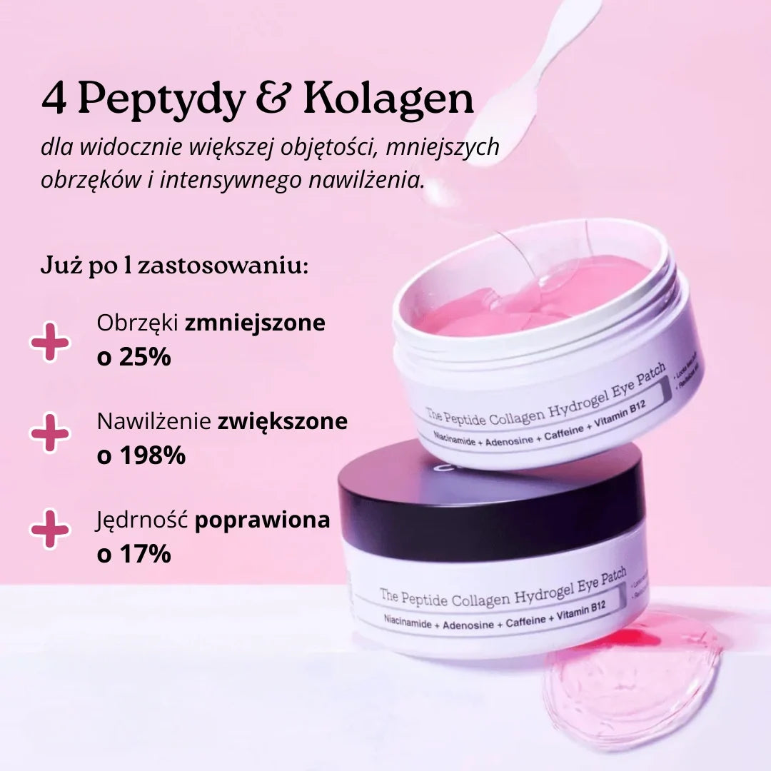 Peptydowo-kolagenowe hydrożelowe płatki pod oczy