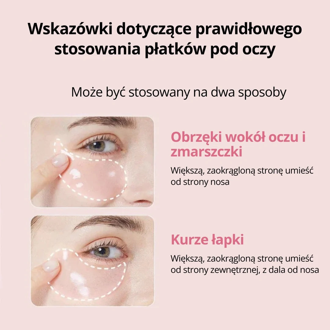 Peptydowo-kolagenowe hydrożelowe płatki pod oczy