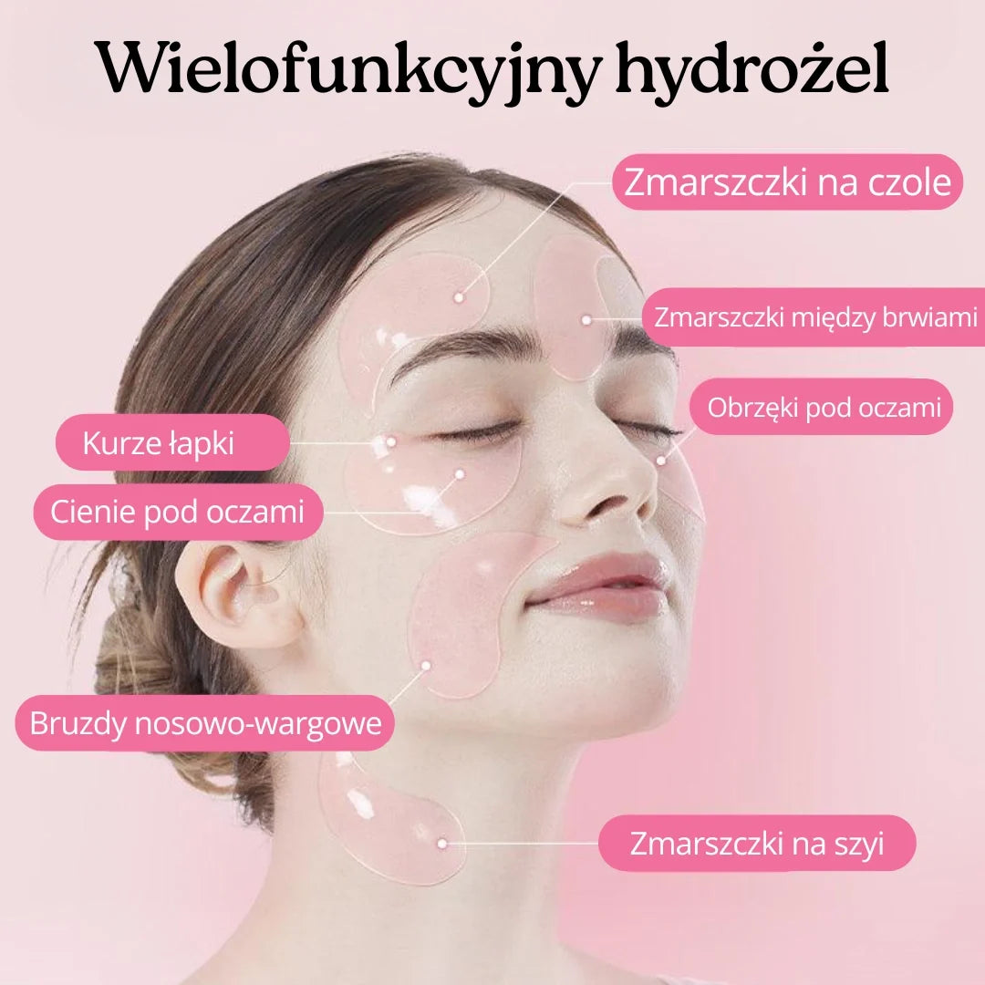 Peptydowo-kolagenowe hydrożelowe płatki pod oczy