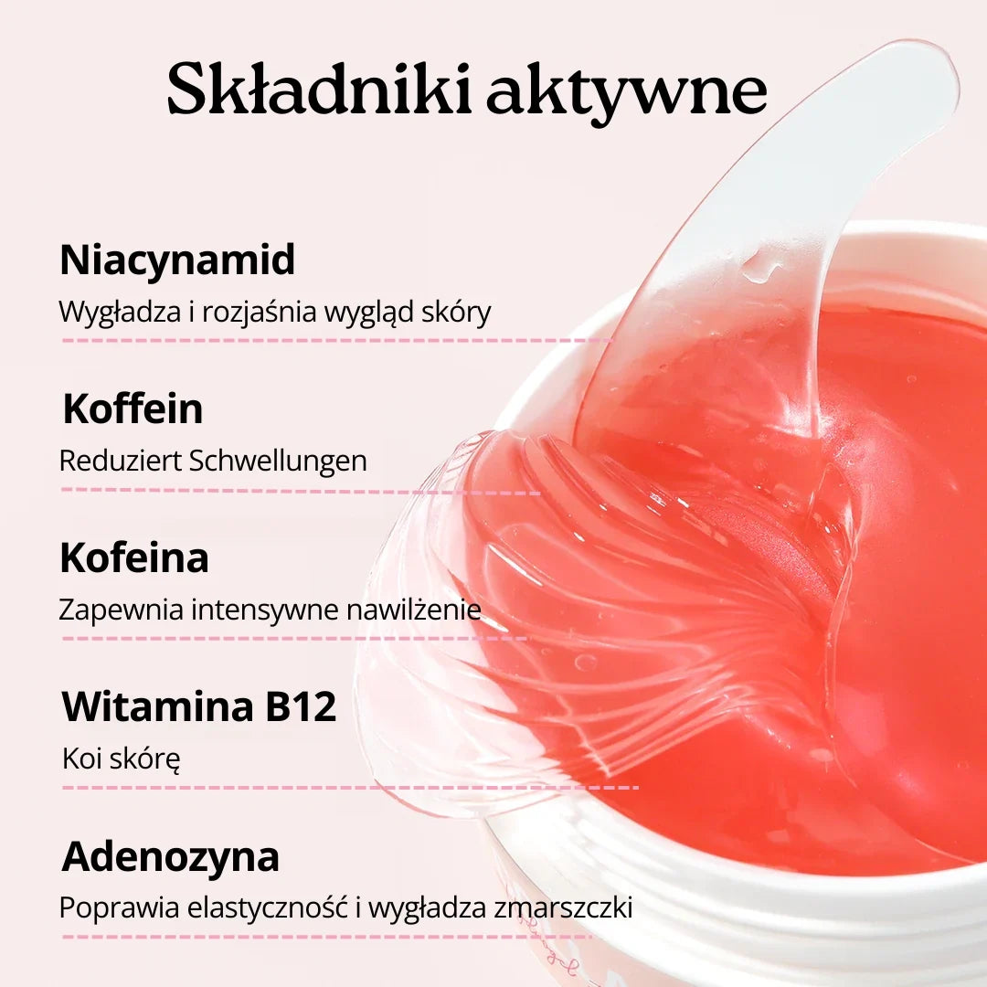 Peptydowo-kolagenowe hydrożelowe płatki pod oczy