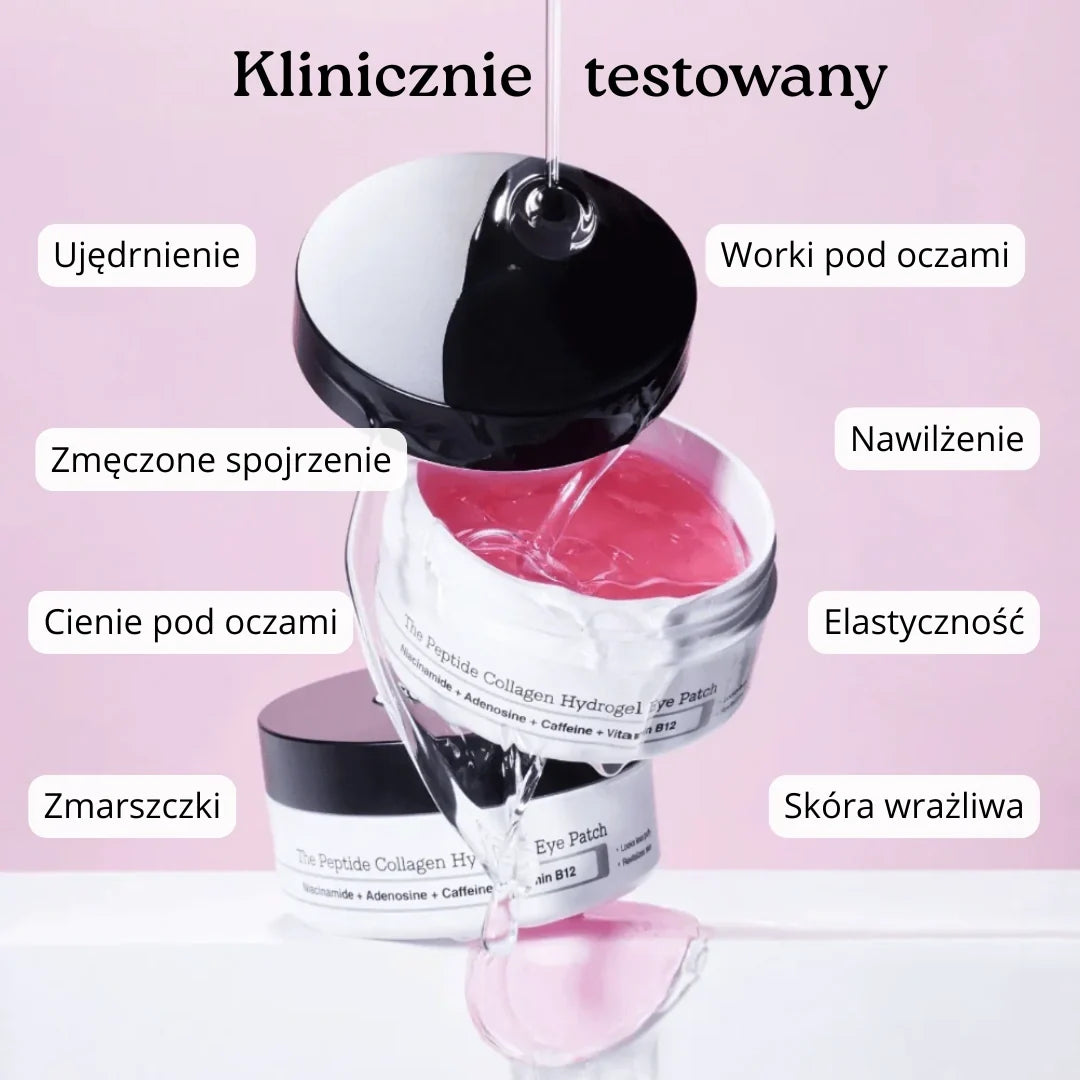 Peptydowo-kolagenowe hydrożelowe płatki pod oczy